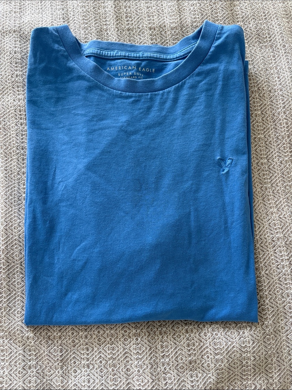 American Eagle Outfitters Classic Crew Neck Tee in True Blue
